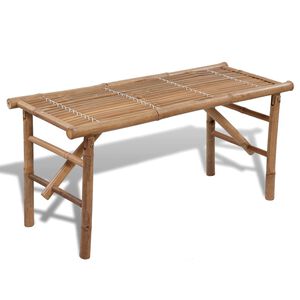 vidaXL Hopf&auml;llbar tr&auml;dg&aring;rdsb&auml;nk 118 cm bambu