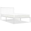 vidaXL S&auml;ngram med huvudgavel metall vit 100x190 cm