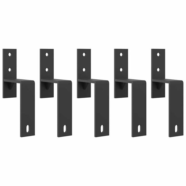 vidaXL Skjutdörrsbeslag 183 cm stål svart