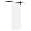 vidaXL Skjutd&ouml;rr 83 x 202 cm Massiv furu Vit och svart