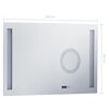 vidaXL Badrumsspegel LED med touch-sensor 100x60 cm