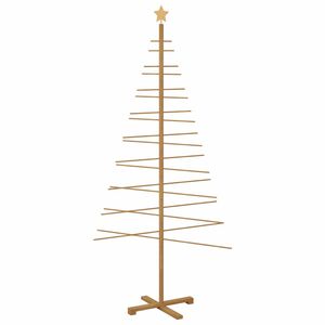 vidaXL Tr&auml;julgran med stativ Brun 210 cm Bambu