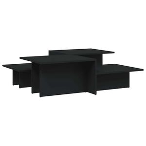 VidaXL Coffee Tables 2 pcs Svart Konstruerat Tr&auml;