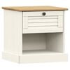 vidaXL S&auml;ngbord VIGO vit 42x35x42 cm massiv furu