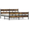 vidaXL S&auml;ngram utan madrass metall r&ouml;kf&auml;rgad ek 193x203 cm