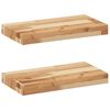 vidaXL Sv&auml;vande hyllor 2 st 40x20x4 cm behandlat massivt akaciatr&auml;