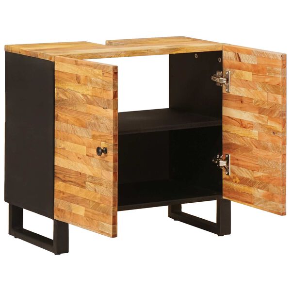 vidaXL Badrumssk&aring;p med handfat Enf&auml;rgad