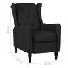 vidaXL Reclinerf&aring;t&ouml;lj svart tyg
