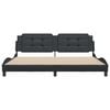 vidaXL Bed Frame without Mattress "Zadar" Black 200x200 cm Faux Leather