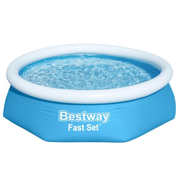 Bestway Uppblåsbar pool Fast Set rund 244x61 cm 57265