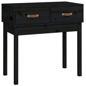 vidaXL Konsolbord svart 76,5x40x75 cm massiv furu