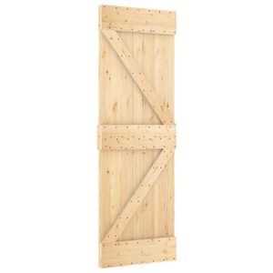 vidaXL Skjutd&ouml;rr NARVIK Naturlig och svart 70 x 210 cm (152,5 cm)
