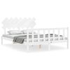 vidaXL S&auml;ngram utan madrass vit 140x200 cm massiv furu