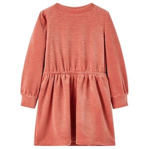 Kl&auml;nning med l&aring;nga &auml;rmar f&ouml;r barn medium rosa 92