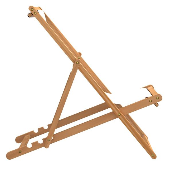 vidaXL Strandstol teakträ 56x105x96 cm gräddvit