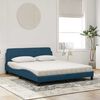 vidaXL Bed with Mattress "Dover" Blue 160x200 cm Velvet