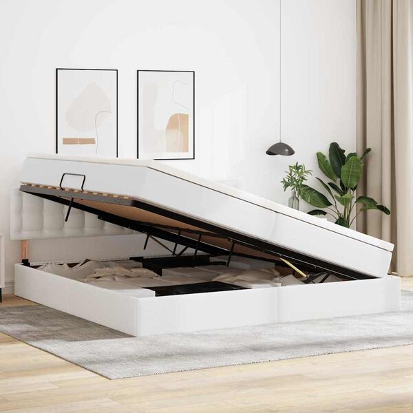 vidaXL F&ouml;rvaringss&auml;ng med LED Ljusgr&aring; 200 x 200 cm Konstl&auml;der