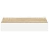 vidaXL Sv&auml;vande v&auml;gghyllor 4 st ek och vit 23x23,5x3,8 cm MDF