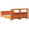 vidaXL S&auml;ngram utan madrass vaxbrun 120x190 cm massiv furu