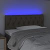 vidaXL Sänggavel LED taupe 90x7x78/88 cm tyg