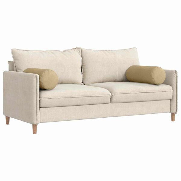 vidaXL Bolsterkuddar 2 pcs Gr&aring;gr&ouml;n &Oslash; 25 x 70 cm Kordread tyg