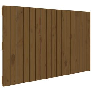 vidaXL V&auml;ggmonterad huvudgavel honungsbrun 108x3x60 cm massiv furu