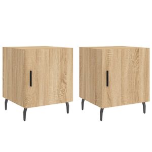 vidaXL S&auml;ngbord 2 st sonoma-ek 40x40x50 cm konstruerat tr&auml;