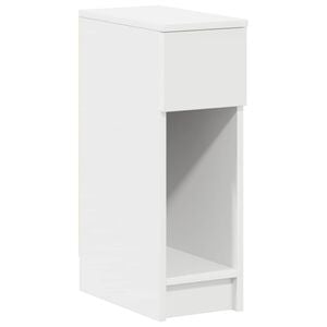 vidaXL S&auml;ngbord med l&aring;da vit 20x36x60 cm