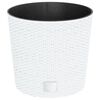 vidaXL Blomkruka med avtagbar insida vit 15/15,3 L PP-rotting