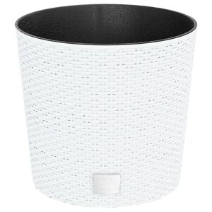 vidaXL Blomkruka med avtagbar insida vit 15/15,3 L PP-rotting