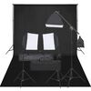 vidaXL Fotostudio med lampor och bakgrund