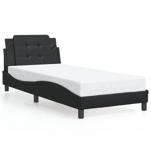 vidaXL Bed Frame without Mattress "Zadar" "Zadar" Black 80x200 cm Faux Leather