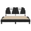 vidaXL Bed Frame "Viana" without Mattress Black and White 140x190 cm Faux Leather