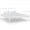vidaXL S&auml;ngram utan madrass vit metall 140x200 cm