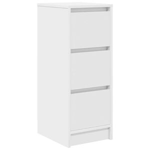 vidaXL Sk&auml;nk vit 29,5x34x76 cm konstruerat tr&auml;