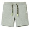 Barnshorts med sn&ouml;re blandad ljus khaki melange 116