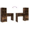vidaXL Skrivbord med låda 2 pcs Rökt ek