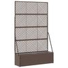 vidaXL Tr&auml;dg&aring;rdsspira planterare Brun 105 x 30 x 170 cm Metall