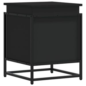 vidaXL F&ouml;rvaringsl&aring;da med lock svart 40x40x51,5 cm konstruerat tr&auml;