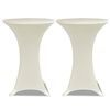 vidaXL Duk till st&aring;bord &Oslash;70 Stretch Creme 2-pack