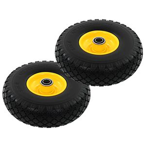 vidaXL Hjul f&ouml;r s&auml;ckk&auml;rra 2 st massiv PU 3.00-4 (260x85)