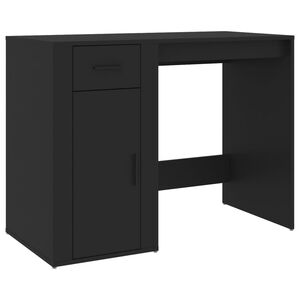 vidaXL Skrivbord svart 100x49x75 cm konstruerat tr&auml;