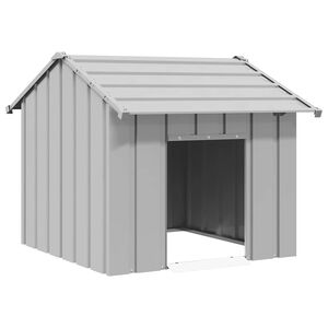 vidaXL Hundkoja med tak 85x107x81 cm galvaniserat st&aring;l