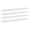 vidaXL Hyllplan 4 st vit h&ouml;gglans 100x20x1,5 cm konstruerat tr&auml;