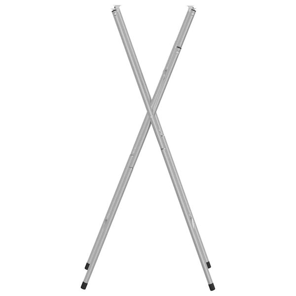 vidaXL Hopfällbara barbordsben silver 45x53x108 cm galvaniserat stål