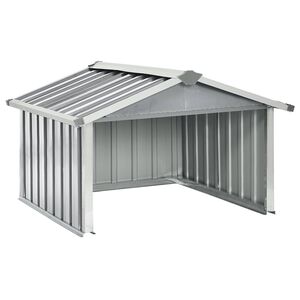 vidaXL Skjul f&ouml;r robotgr&auml;sklippare 92x97x63 cm galvaniserat st&aring;l gr&aring;