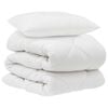 vidaXL Dunt&auml;cke med kudde 2 pcs Vit Mikrofiber