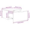 vidaXL Nattduksbord med l&aring;da Svart Ek 34 x 30 x 20 cm Konstruerat tr&auml;