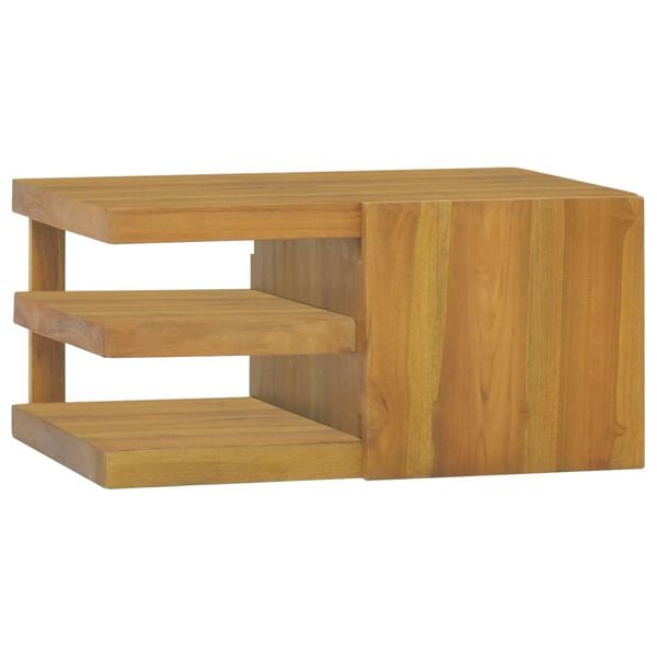 vidaXL V&auml;ggmonterat badrumssk&aring;p 60x45x30 cm massiv teak