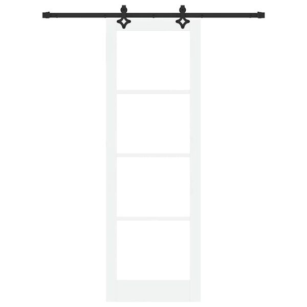 vidaXL Skjutd&ouml;rr ORKDAL Vit och svart 78 x 232 cm